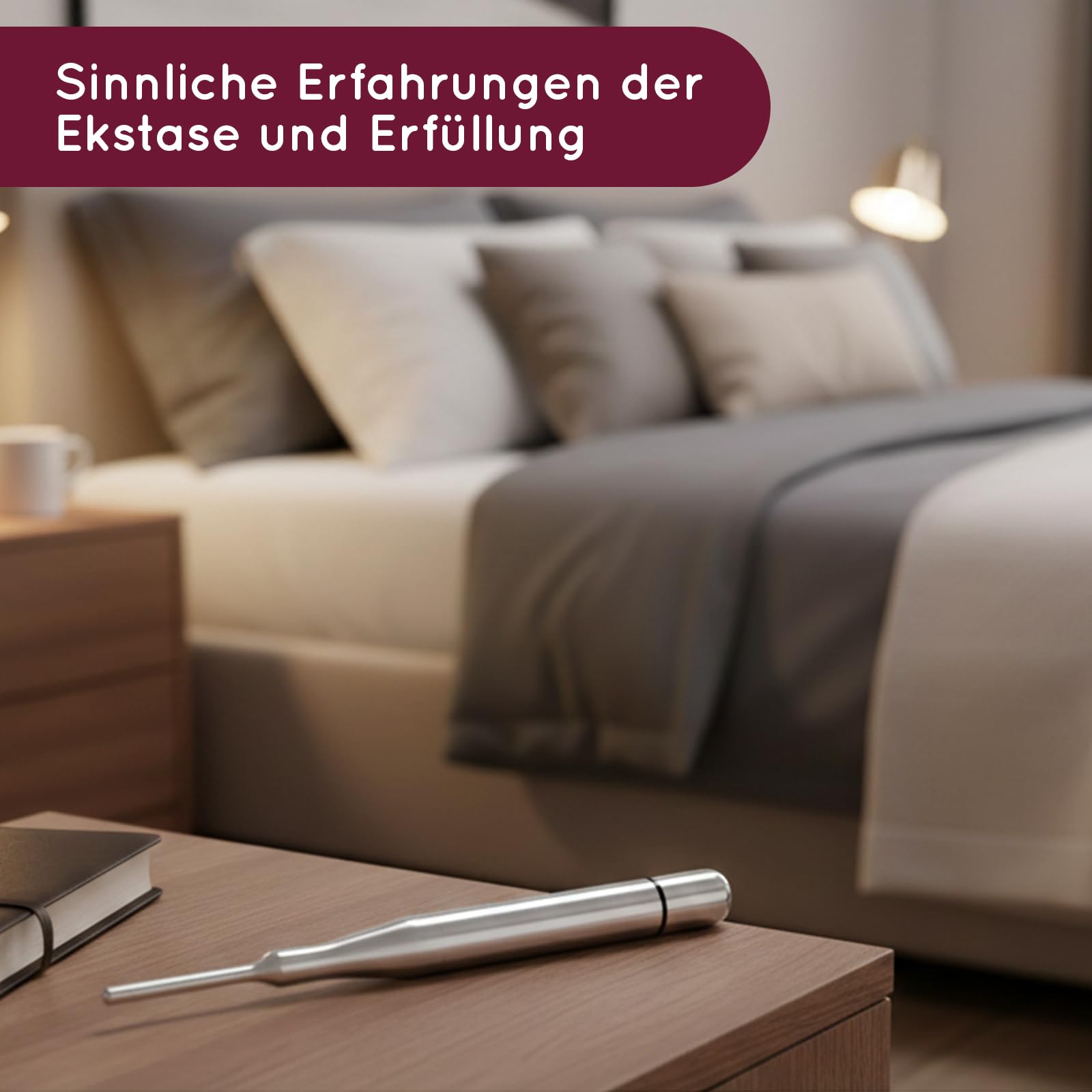 Harnröhren Dilator mit Vibration aus Metall - Prinzenzepter Penis Plug Stimulator - Harnröhrenvibrator Sexspielzeug für Männer - Dilator Harnröhre Mann - inkl. Gleitgel & 2x Desinfektionstücher