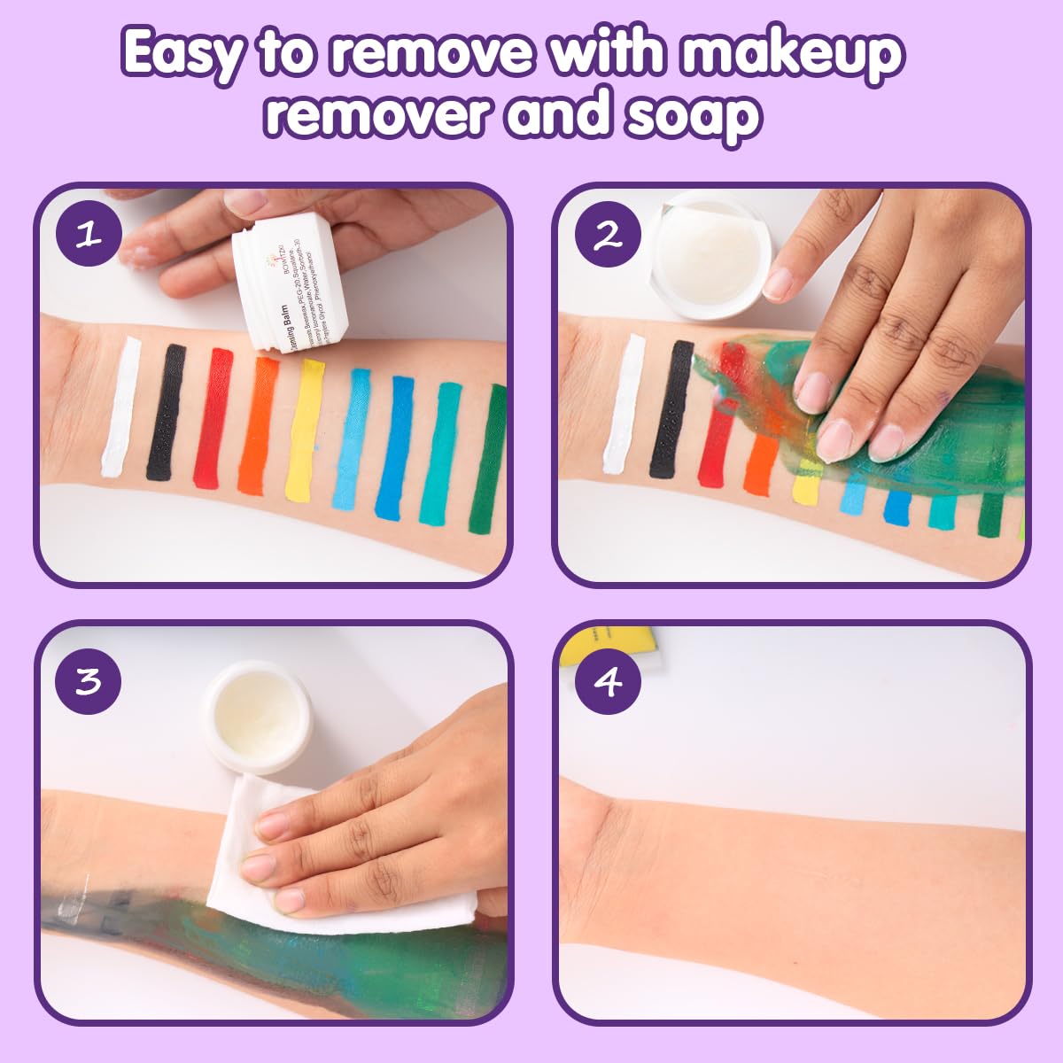 Bowitzki Set di 12 colori per il viso, impermeabili e a prova di sbavature, crema a prova di sudore, per Halloween, carnevale, feste cosplay