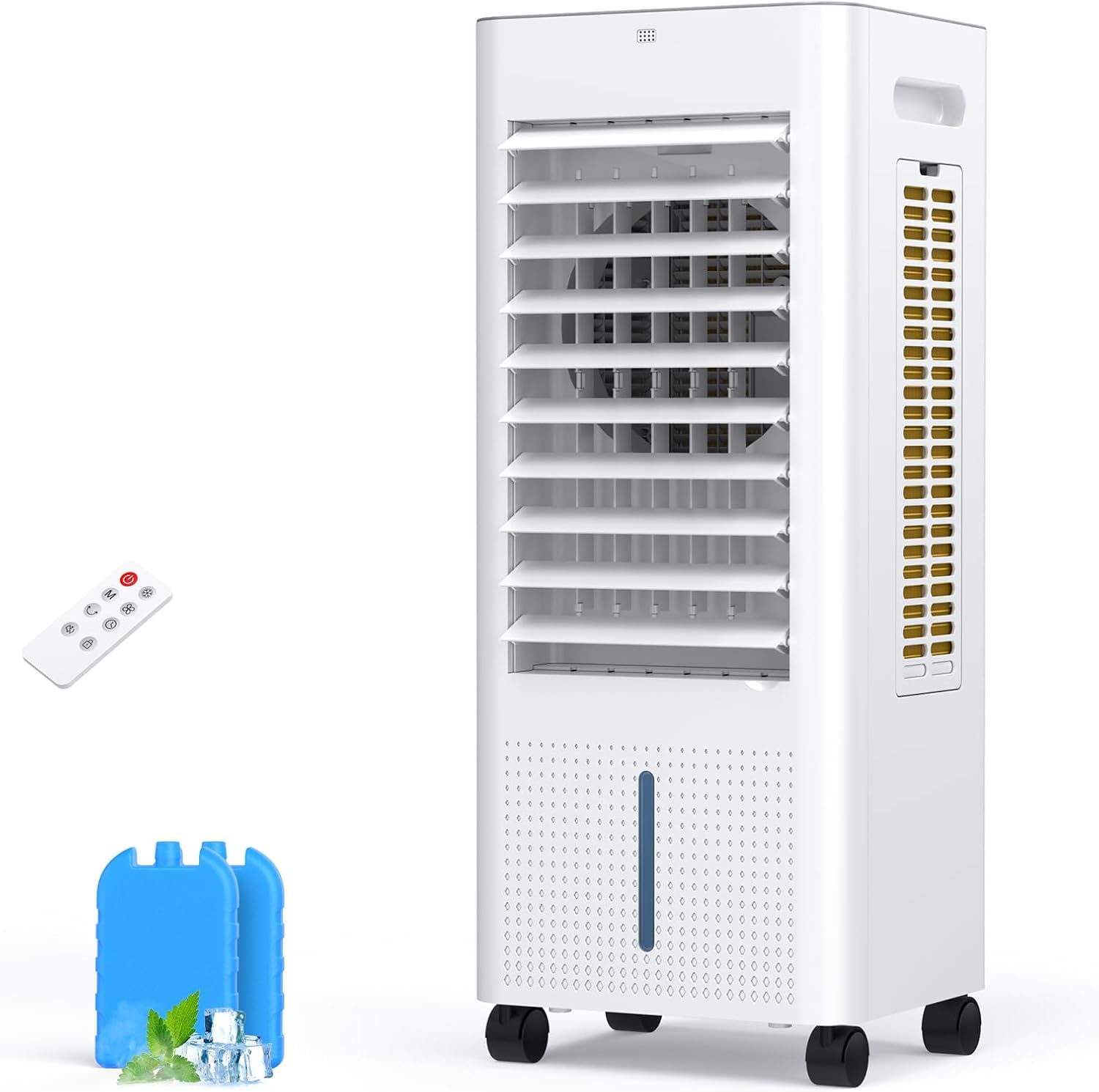 Photo 1 of PNTCK Portable Swamp Coolers Air Conditioners with 2.1-Gal Bottom Water Tank, Oscillation, 12H Timer, 2 Ice Packs, Cooling Fans for Indoor, Outdoor, Garage, Home