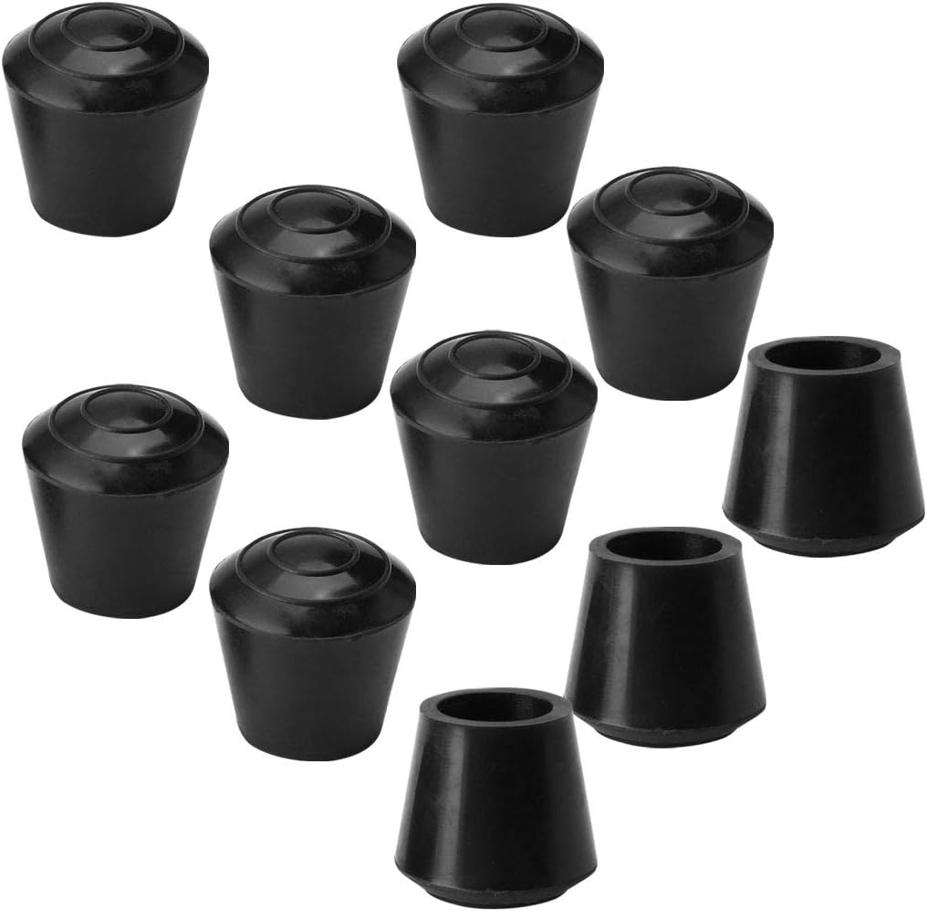 uxcell 10pcs Chair Leg Tips Caps 9.5mm Anti Slip Rubber Furniture Table Feet Cover Floor