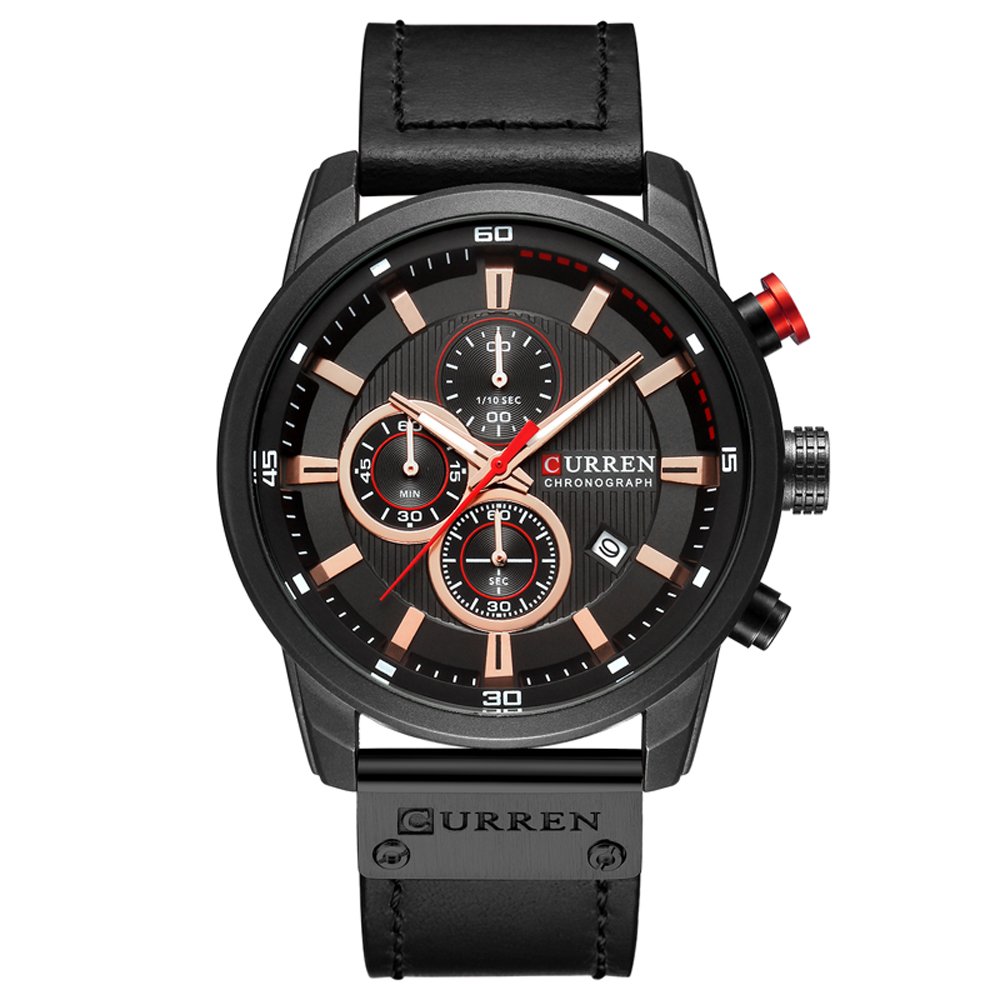 Relógio de pulso masculino militar com pulseira de couro, esportivo, à prova d’água, com cronógrafo, mostrador de data, de quartzo em promoção! Veja a oferta e mais achadinhos de Relógios de pulso 5 Hoje é o melhor dia para comprar Relógio de pulso masculino militar com pulseira de couro, esportivo, à prova d’água, com cronógrafo, mostrador de data, de quartzo com aquele preço maroto! Promoção! Aproveite a oferta! 5