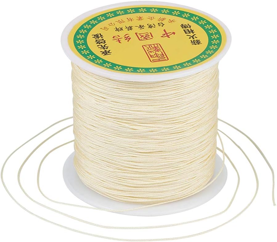 Cheriswelry 150 Yards 0.5mm Nylon Beading String for Macrame Bracelet Jewelry Making LemonChiffon - Image 3