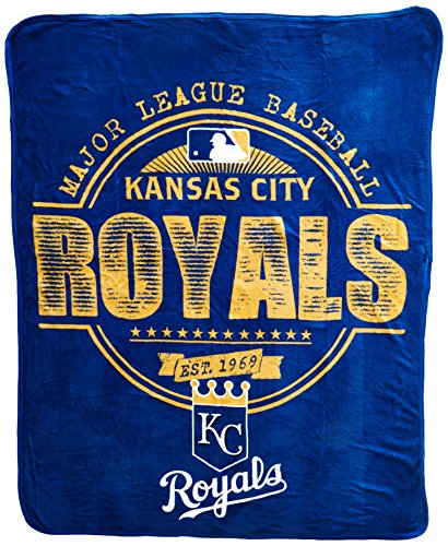 Northwest MLB Kansas City Royals Unisex-Adult Micro Raschel Throw Blanket, 46