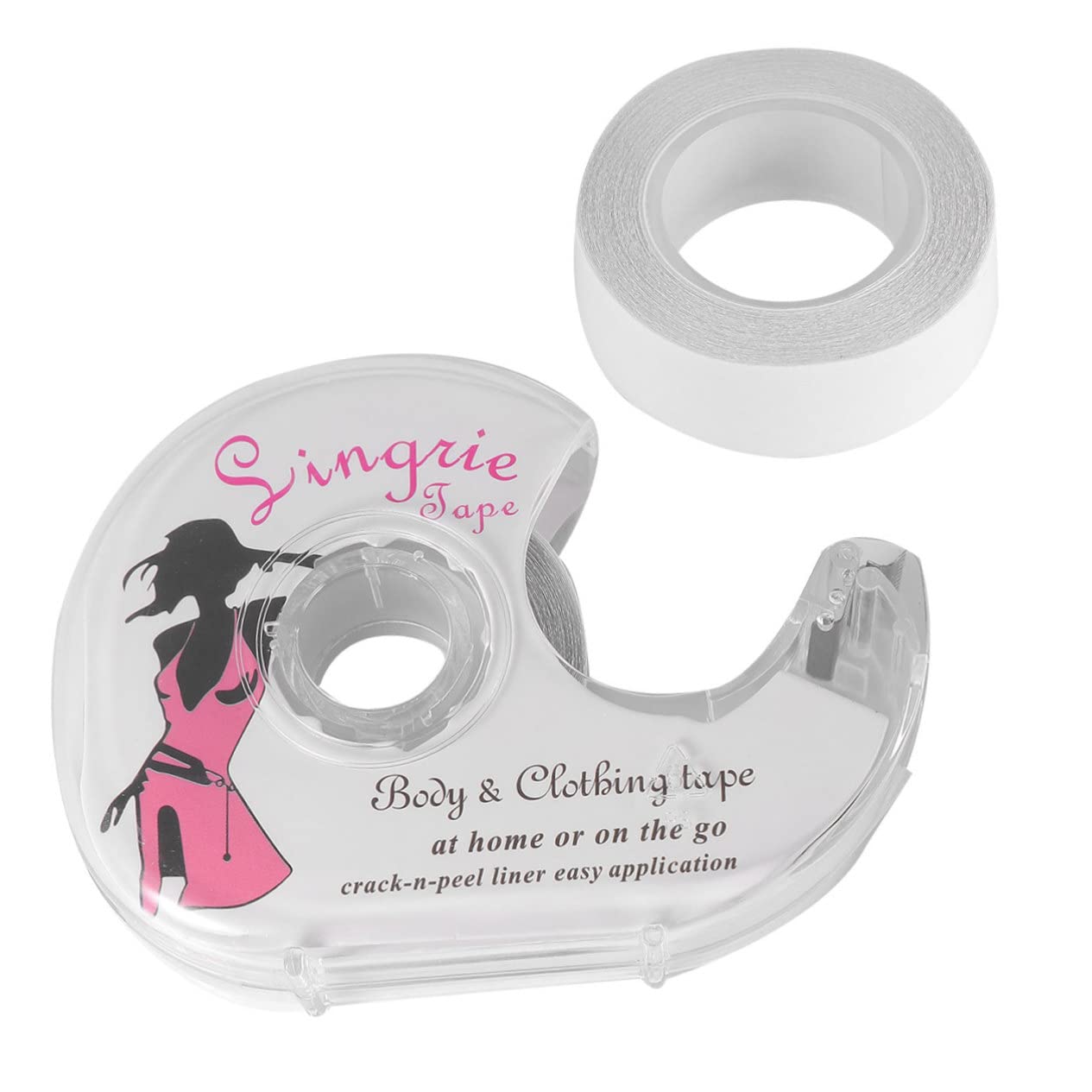 VALICLUD 2pcs Double Sided Clothing Tape Clear Anti-Slip Fabric Adhesive Roll for Women for Straps and Dresses Gentle Skin for Weddings Parties and Interviews