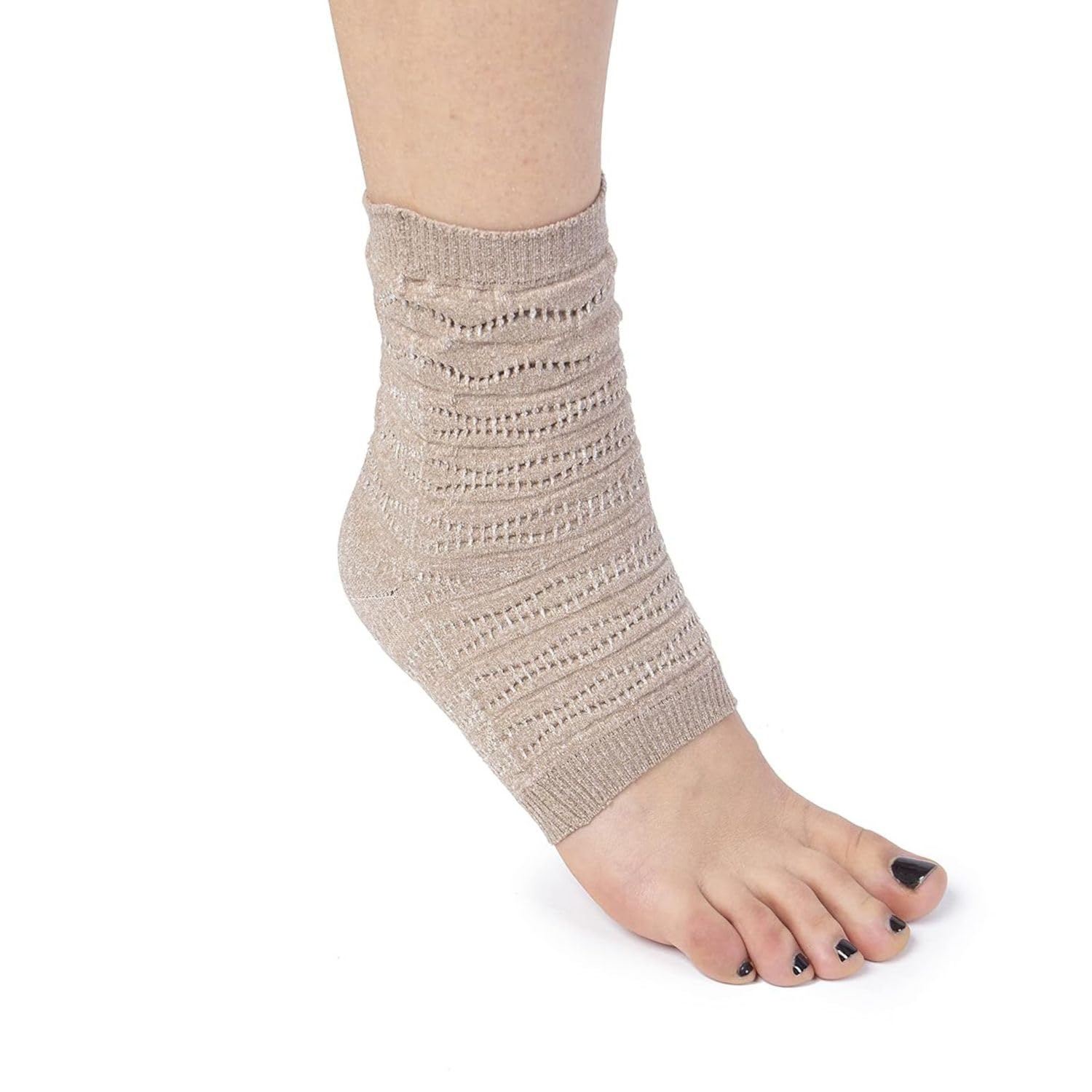 Spikenergy Chevillere Entorse de Maintien Électromagnétothérapie - Fasciite Plantaire, Tendinite Tendon Achille, Maintien Cheville, Dispositif Médical Déductible - Made in Italy, Beige, S