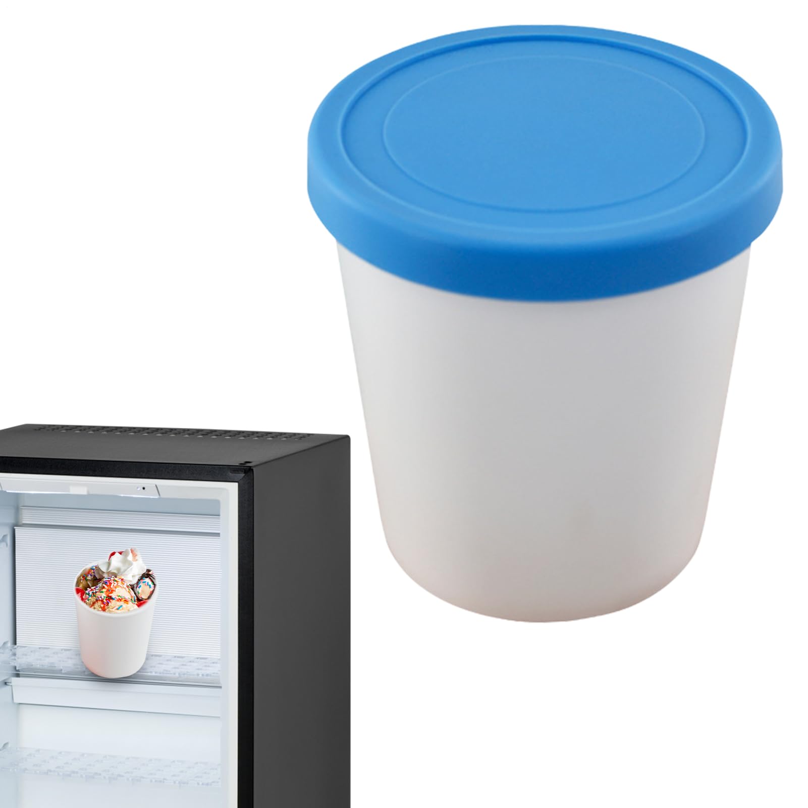 Recipientes para alimentos congelados herméticos de 0,9 qt con tapa hermética