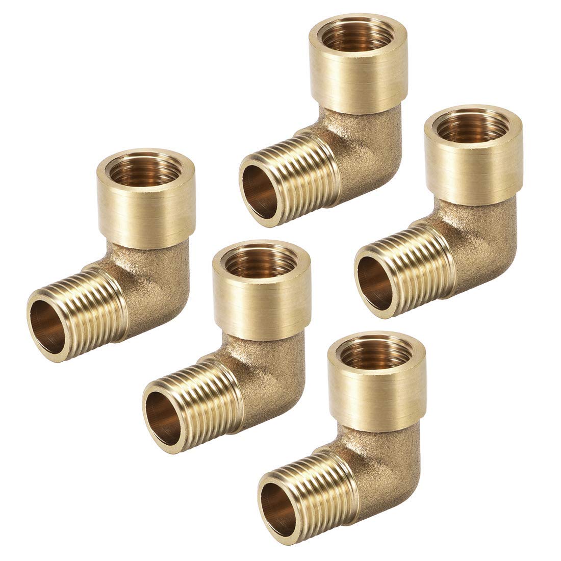 Supreme Control System Brass Pipe Fitting 90 Degree Elbow 1/4 BSP Male X 1/4 BSP Female 5pcs