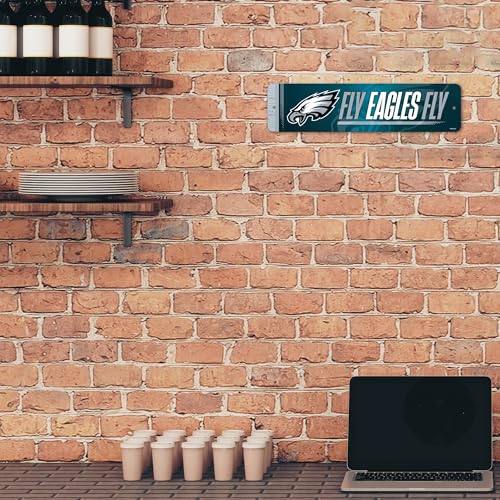 Rico Industries NFL Football Philadelphia Eagles Metall-Straßenschild, 10,2 x 38,1 cm, Heimdekoration, Schlafzimmer, Büro, Männerhöhle