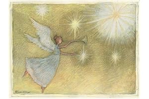 LANG "Golden Angel", Classic Unusual Christmas Cards by Susan Winget Embossed Finish