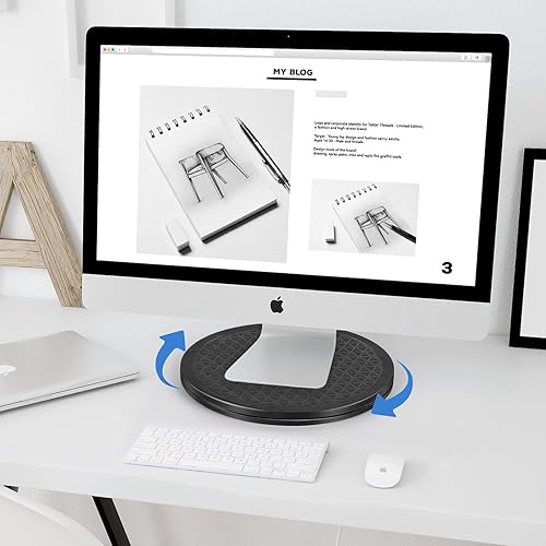 Miniatura 4 de Soporte giratorio de alta resistencia de 10 pulgadas con rodamientos de bolas de acero  Lazy Susan tocadiscos para monitores de pantalla plana,
