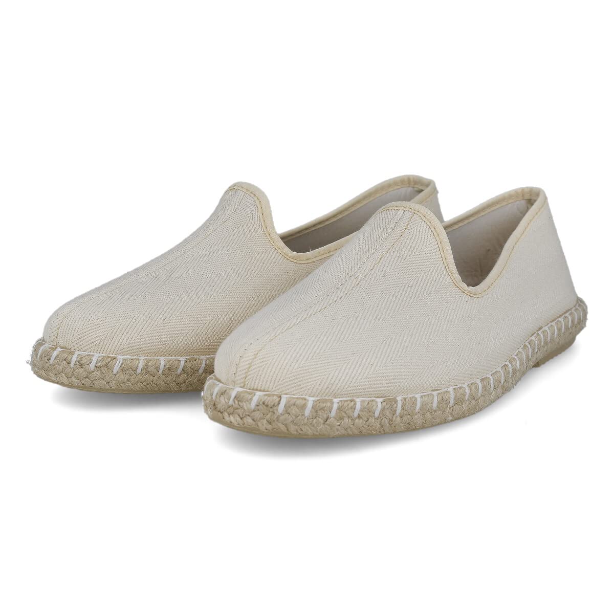 Espadrillas Basse da Uomo a Spuntone Spina di Pesce. Pantofole Estive. Brasiliano per Uomo. Suola di Iuta e Gomma. Blu Beige Kaki