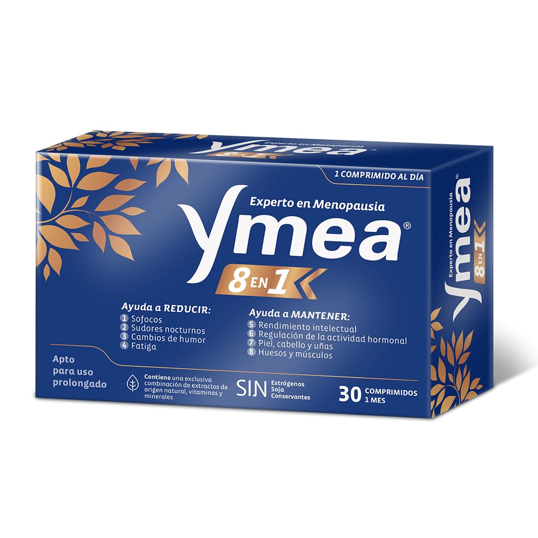 Ymea Menopausia 8 en 1, Control Síntomas, 30 Cápsulas (1 Mes) | Ingredientes Ori