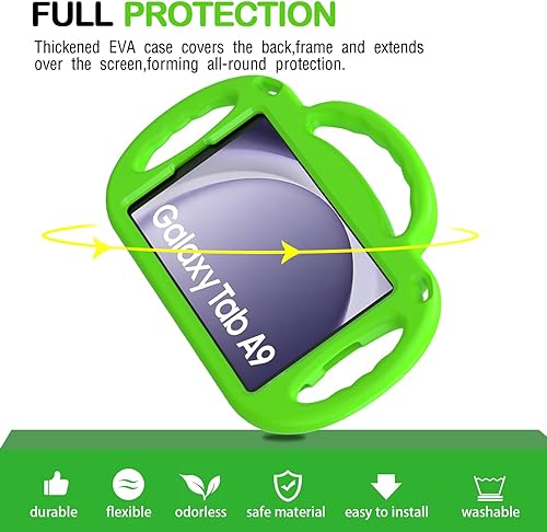 Miniatura 3 de AVAWO Funda infantil para Samsung Galaxy Tab A7 Lite de 8.7 pulgadas 2021, soporte ligero a prueba de golpes con correa, material protector de goma