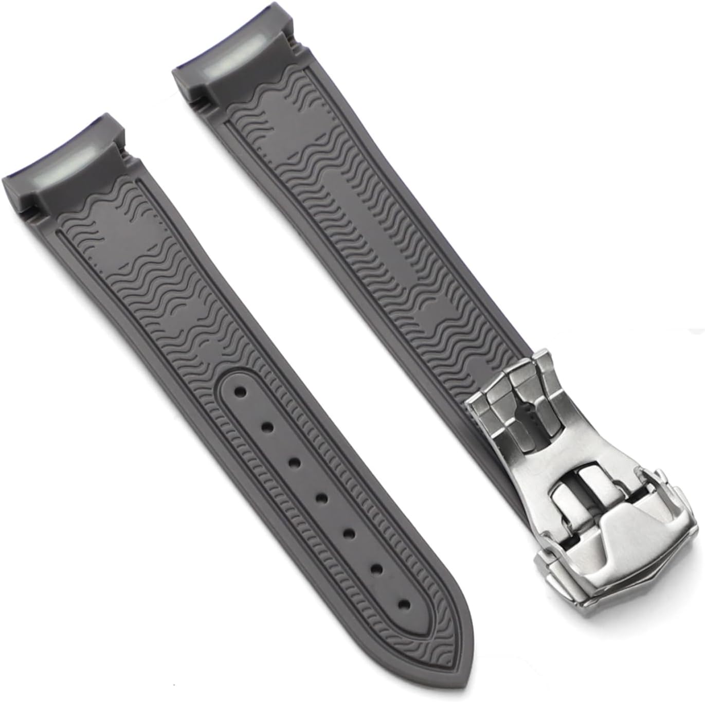 20mm Curved End Rubber Watch Band for Omega Speedmaster moonwatch,Omega X Swatch,Watch Strap Watchband Watch Band Replacement Deployment Buckle Men Women