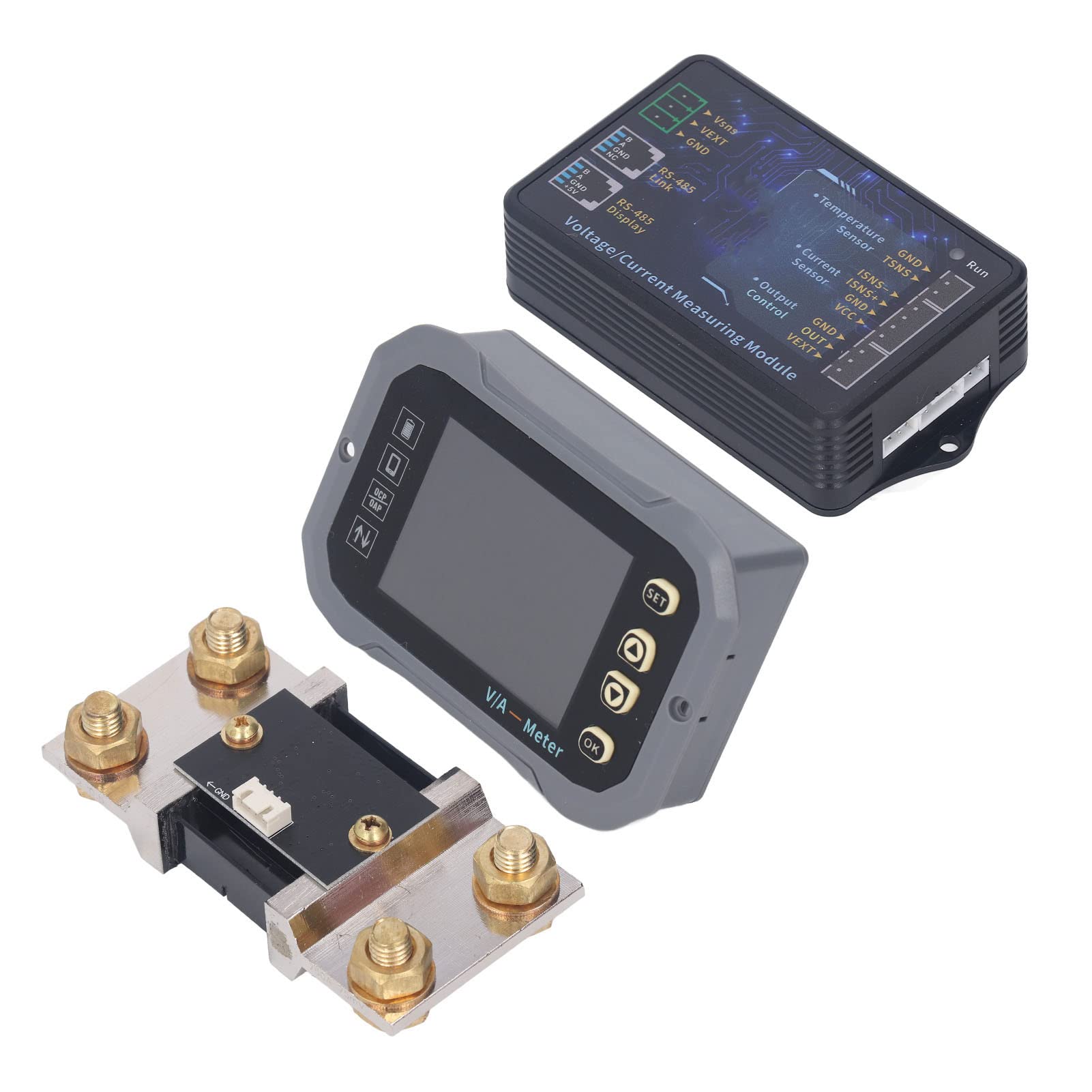AUNMAS Batterie Monitor ABS Shunt Batterie Messgerät 0 Bis 120V 0 Bis