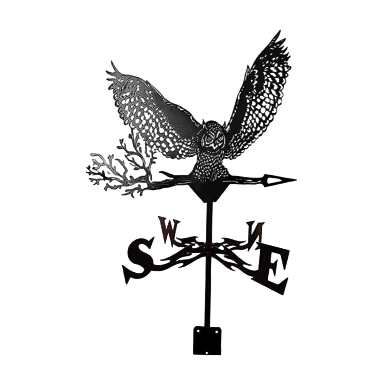 SECRET DESIRE Metal Weather Vane Yard Art Owl Weathervane for Roof Walkway Courtyard|Yard, Garden & Outdoor Living|Garden Decor|Weathervanes