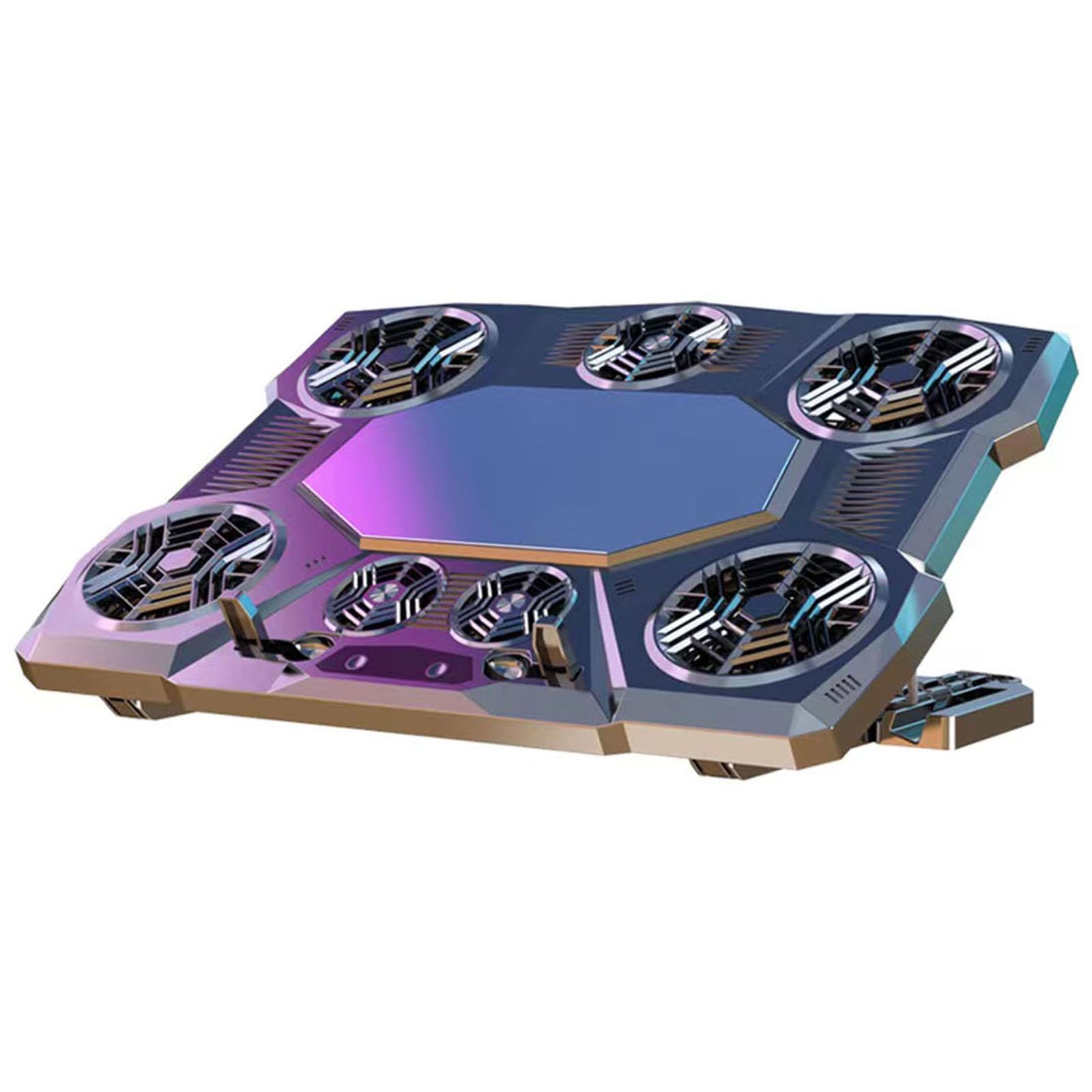 Supporto per ventola di raffreddamento per computer portatile, supporto per ventola di raffreddamento da gioco per notebook da 12-21 pollici, regolabile, ampia area di dissipazione del calore