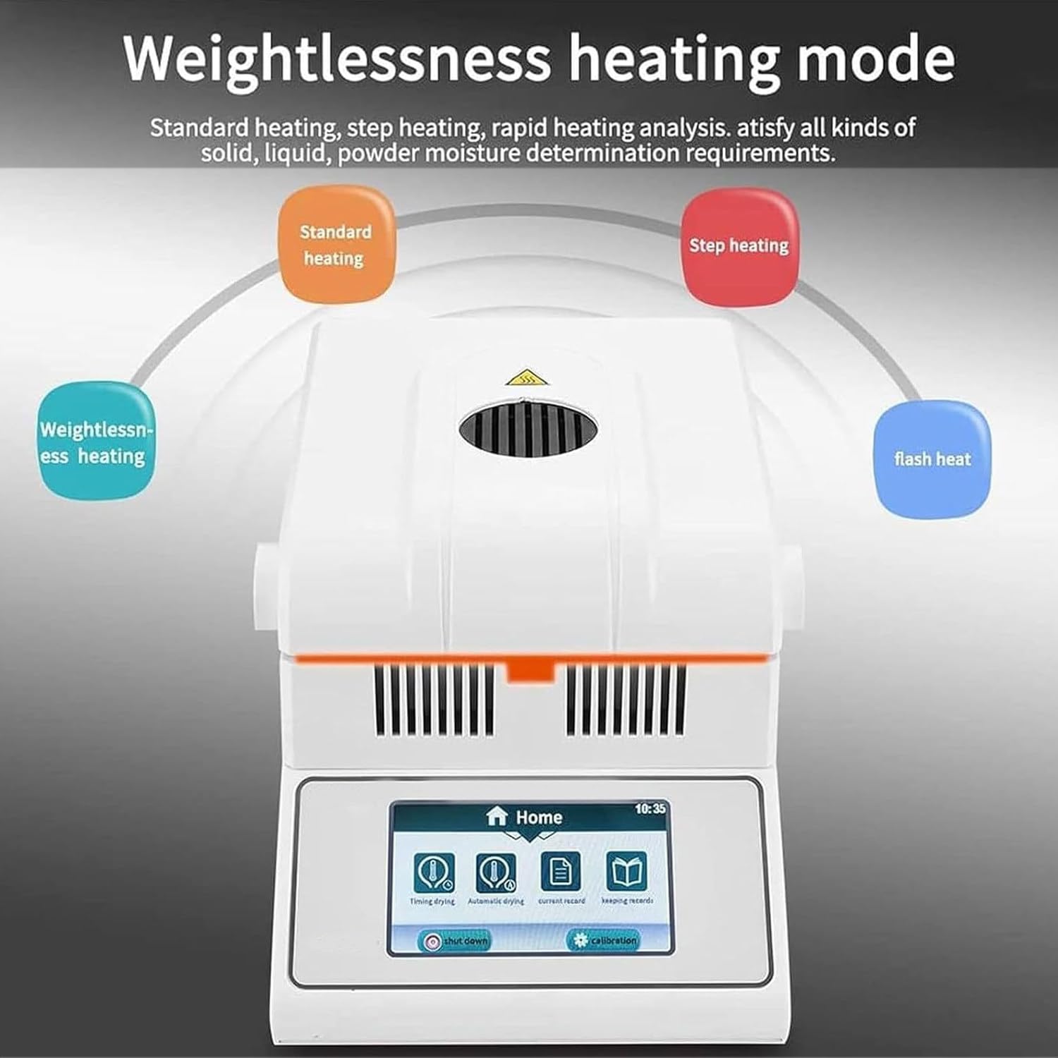 Detector De Humedad Calentamiento Rápido Con Lámpara Halógena,Analizador De Humedad Para Granos,Masa,Arena,Madera,Verduras,Hierbas,Té,Trigo,Queso,50g/0.001g