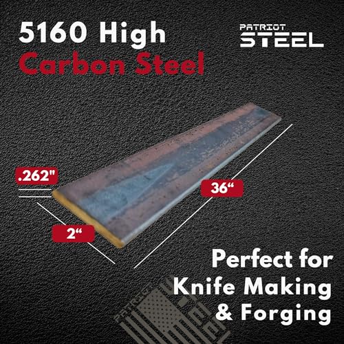 Patriot Steel 5160 High Carbon Knife & Sword Making & Forging Steel - Hot Rolled Steel for Knife Making Supplies - USA-Milled for Pros & Hobbyists - 2
