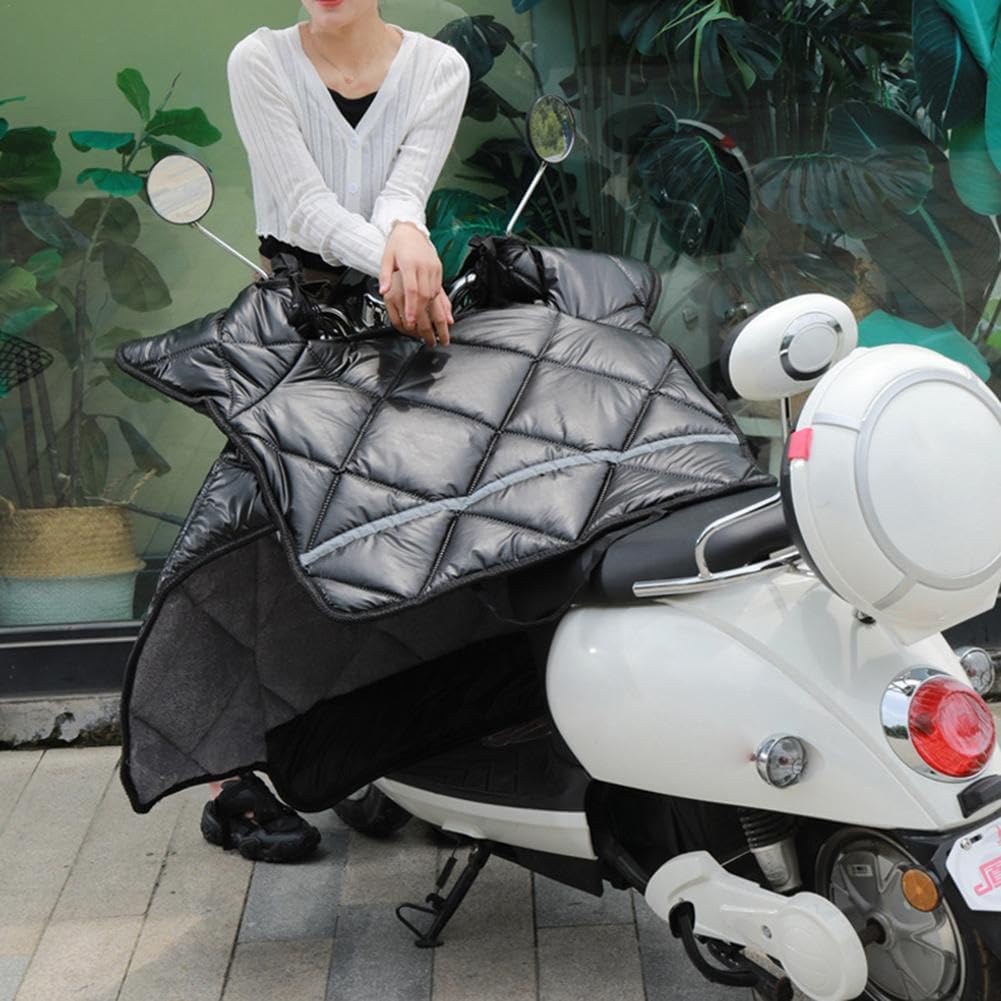 Tablier Scooter,Couvre Jambe Scooter 50 Hiver Moto Scooter Pare-Brise Couette équitation Chaud Genou Taille Jambe Tablier Coupe-Vent Couverture électrique Moto Jambe Genou Tablier