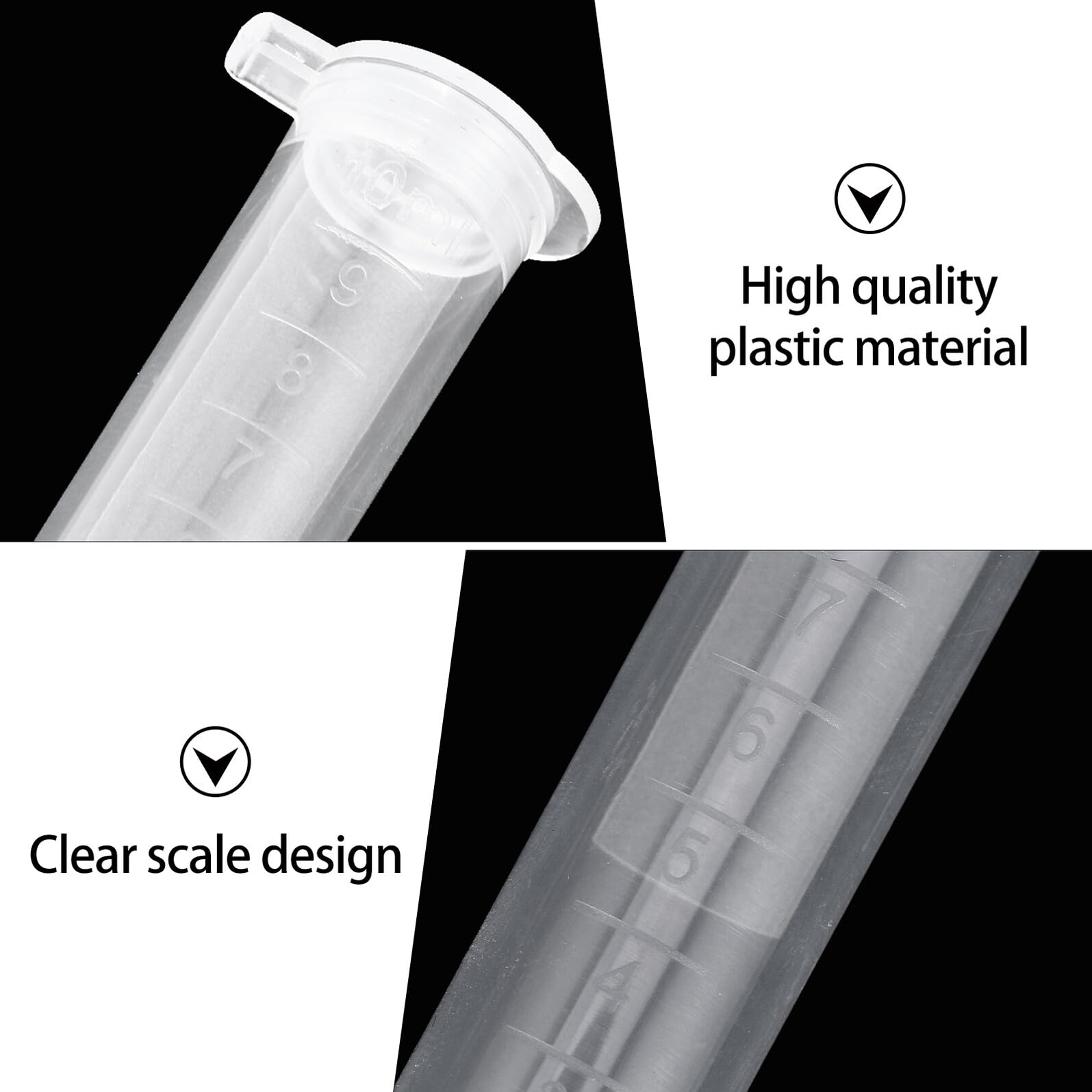 Alipis Provette da Centrifuga Graduate 10ml in Plastica 200 Pezzi | Campioni e Coloranti Alimentari, Design Scala per Lettura Facile, Uso in Laboratorio