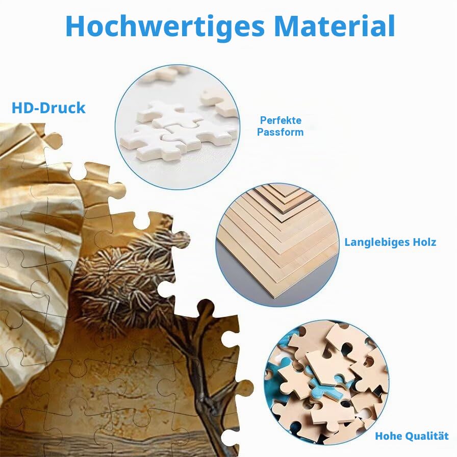 Puzzle 5000 Teile Afrika, Elefant Puzzle 5000 Teile Erwachsene, Holzpuzzle Erwachsene mit Exquisiter Verpackungsbox, Klassische Puzzles für Die Ganze Familie, Holzpuzzle für Geschenke, Dekor, -5182