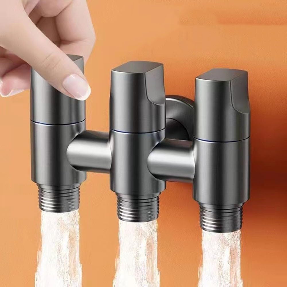 Valvola Deviatrice Acqua 1 Ingresso 3 Uscite - In Ottone Per Lavatrice, Lavastoviglie, Doccia - Foto 2