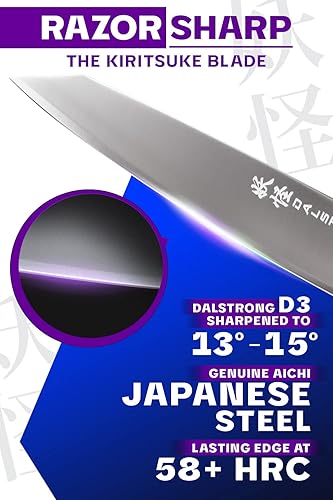 Miniatura 2 de Dalstrong - Phantom Series - Alto carbono japonés - Acero AUS8 - Funda Japonés de alto carbono  acero AUS8 mango de pakkawood español negro 13-15