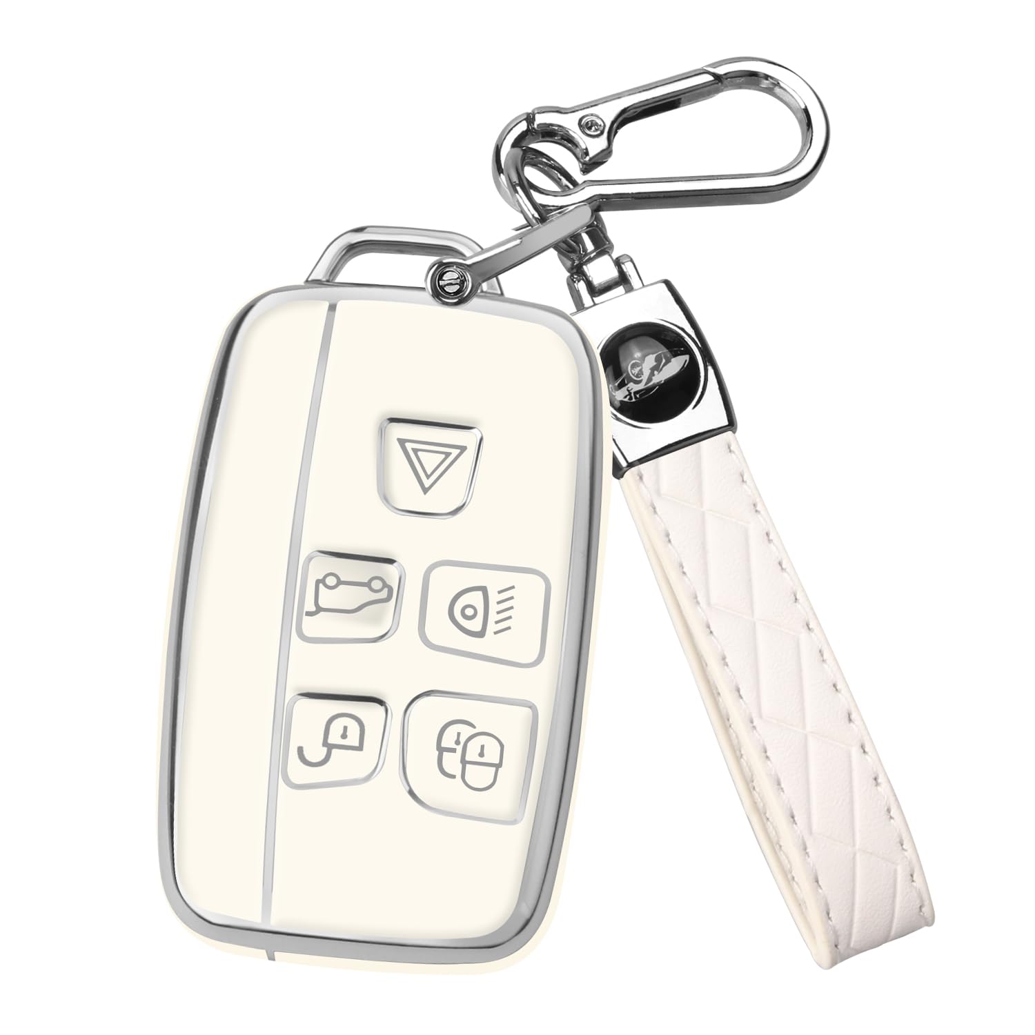 FT FUNTOR for Range Rover Key Fob Cover,Compatible with Land Rover LR4 Range Rover Sport Evoque Jaguar XJ XE XJL XEL XFL F-pace,5 Buttons TPU for