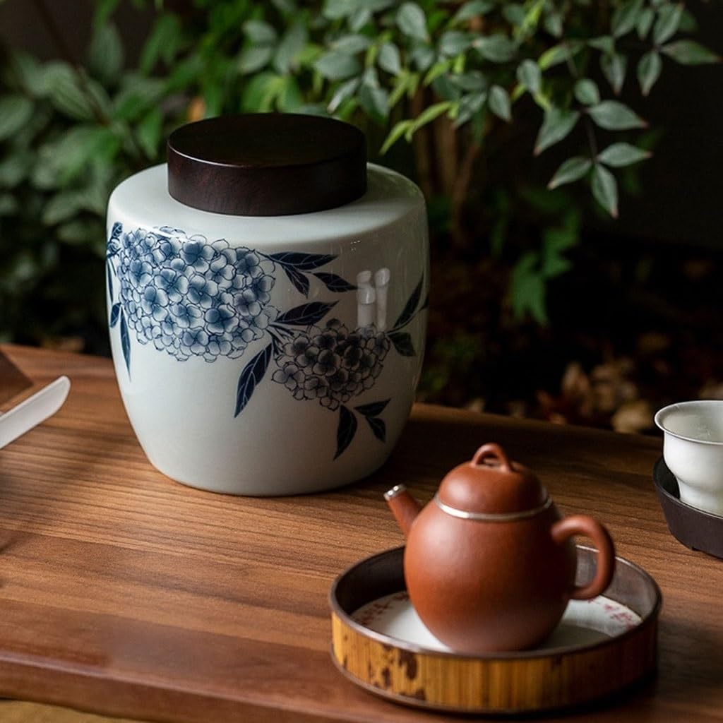 Puszka do herbaty prosta i rustykalna ceramiczna puszka na herbatę uniwersalna pu'er czarna herbata biała herbata Baihao srebrna igła pojedyncza puszka pojemnik do przechowywania