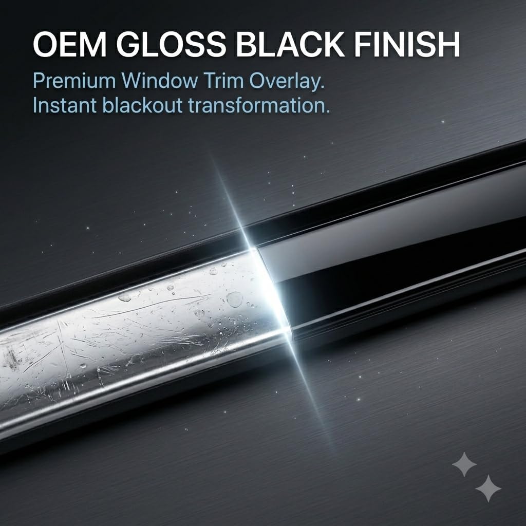 Side Chrome Delete fit for 2014-2025 Mazda 6 Window Trim Window Trim Vinyl Wrap Kit with Gloss Black Blackout Film Accessories
