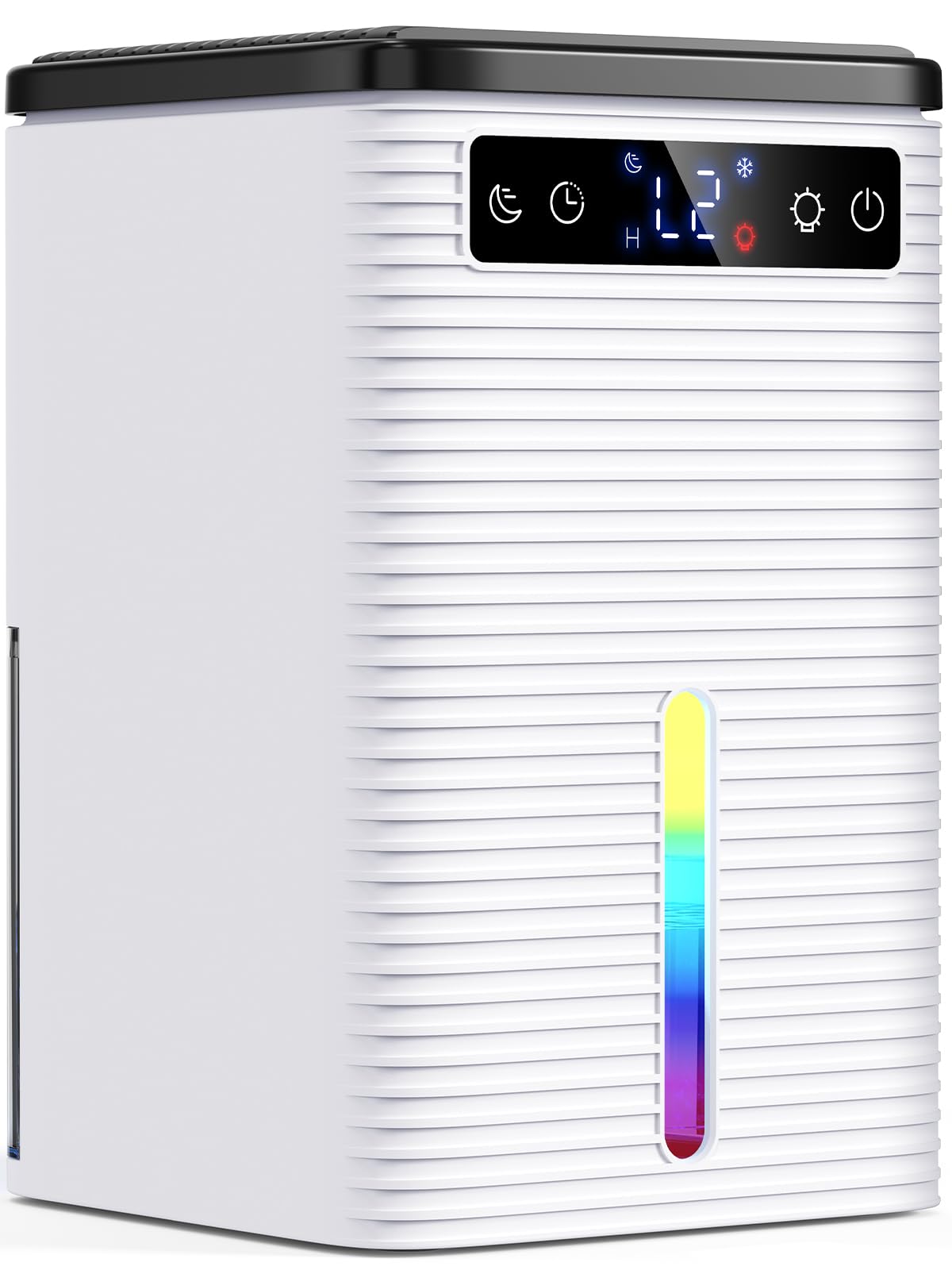 Deumidificatore Casa Muffa 2500ml, Deumidificatore Portatile - Silenzioso 30dB, Spegnimento Automatico, Timer 2-12h, Sbrinamento Smart, 7 Colori LED, per Camera da Letto, Bagno, Armadio (650ml/Giorno)