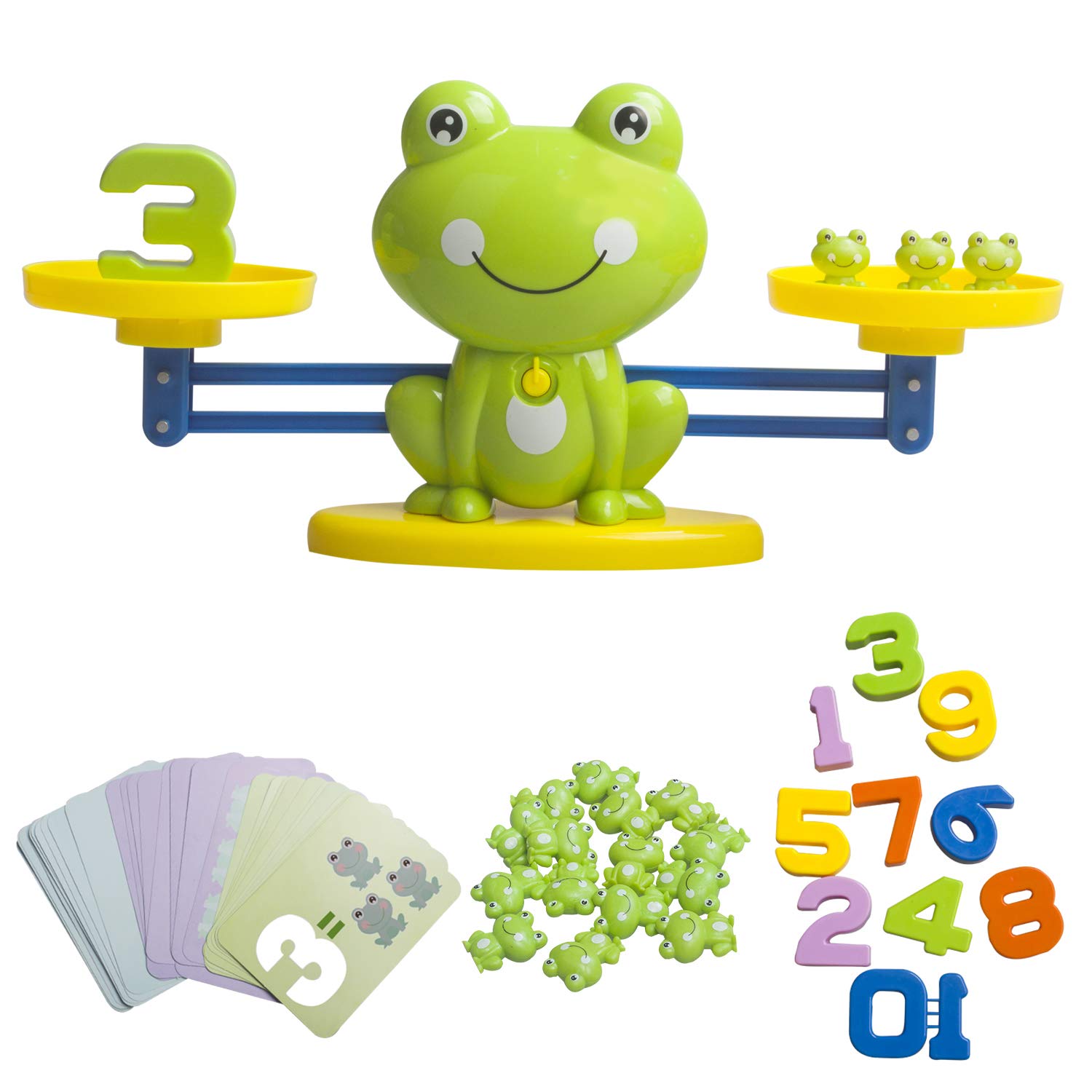 Balance Math Game Counting Toy - Frog Balance Cool Math Games for Toddlers Kids 3,4,5 yrs Gift, STEM Educational Toy Preschool Learning Tool, Teach Early Math and Number Concepts