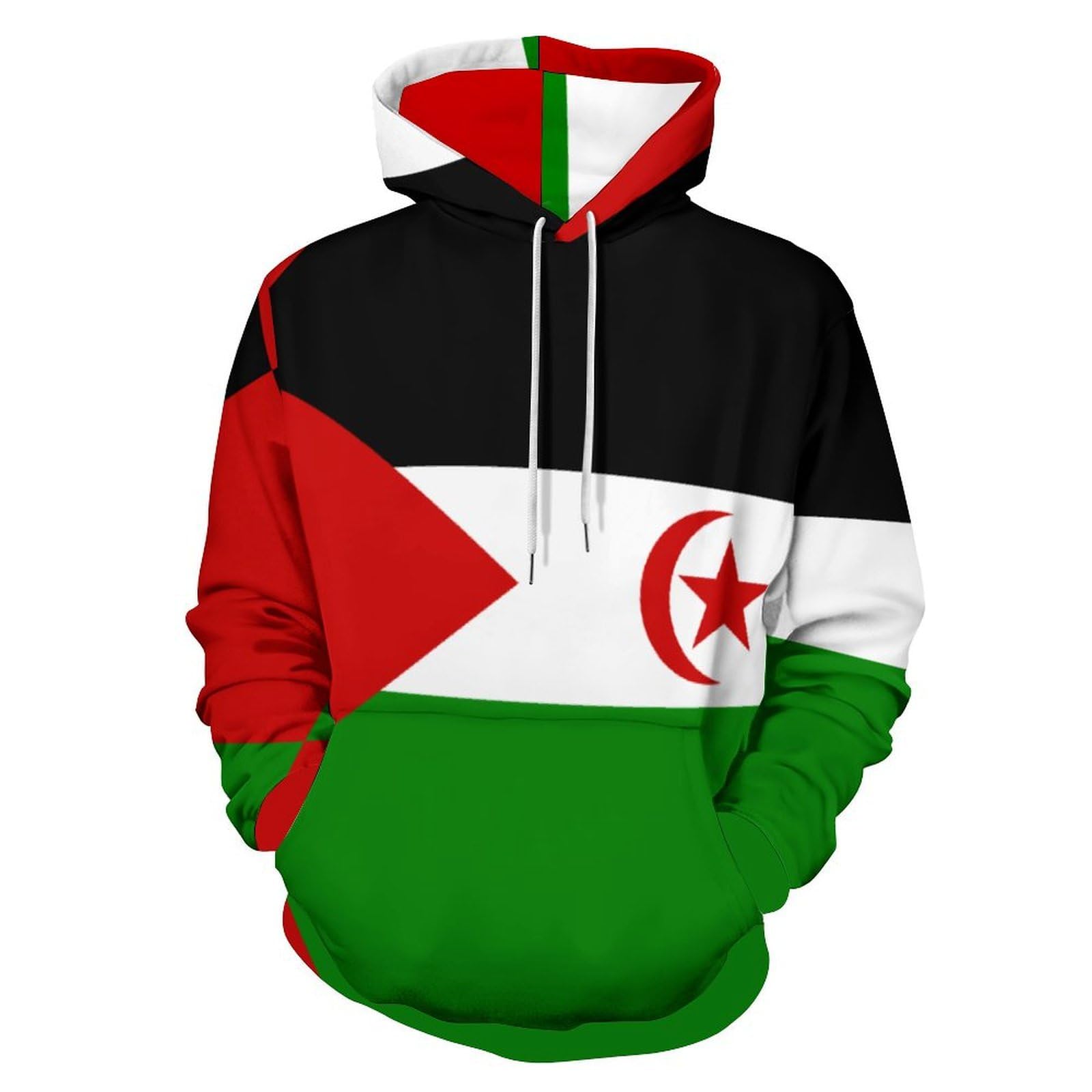 Sweat à capuche Sahara Occidental pull imprimé 3D mixte - 8