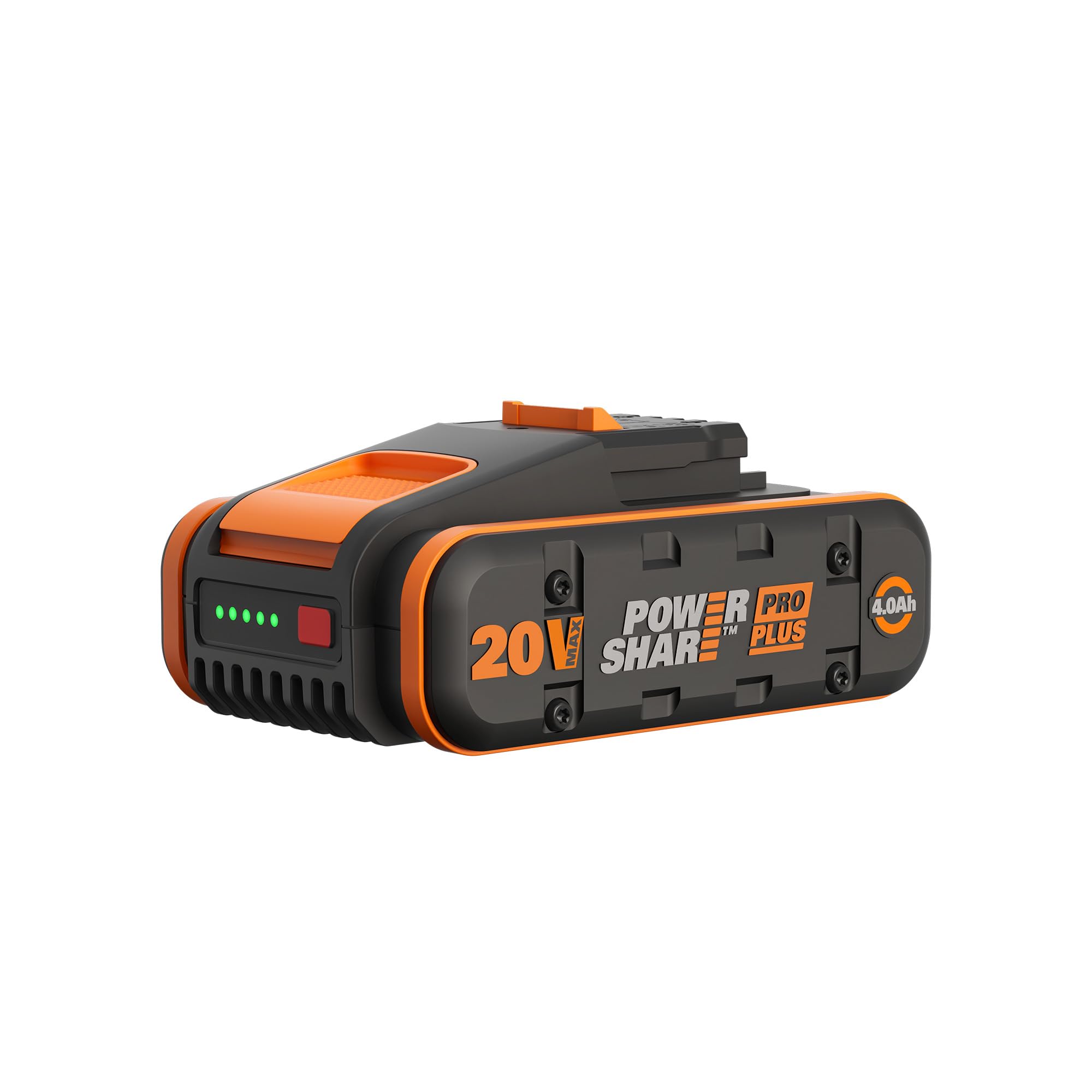 WORX WA3646 Powershare Pro Plus 20V 4Ah, batería de Ciclo Largo, con tecnología de Alto Rendimiento, indicador Integrado, Compacto y Ligero, Compatible con Todas Las Herramientas WORX