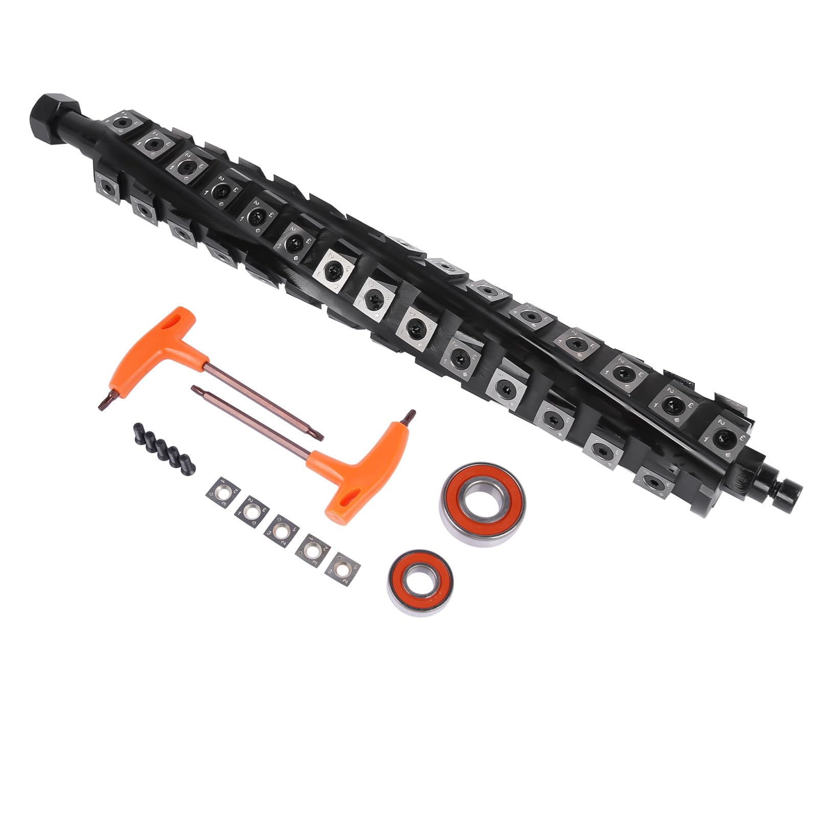 Getanye 13 Inch Spiral Helical Cutterhead Replacement for DeWalt DW735 DW735X Planer Straight-Knife Cutterhead Reduce Noise Easy Replacement