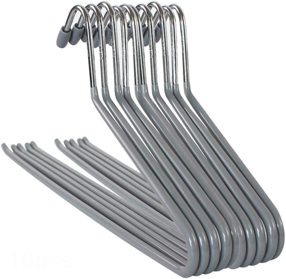 New Hot Metal Opening-end Non Slip Slacks Pant Hangers Trouser Hangers Organizers Set (Color : Gray, Size : 20pcs)