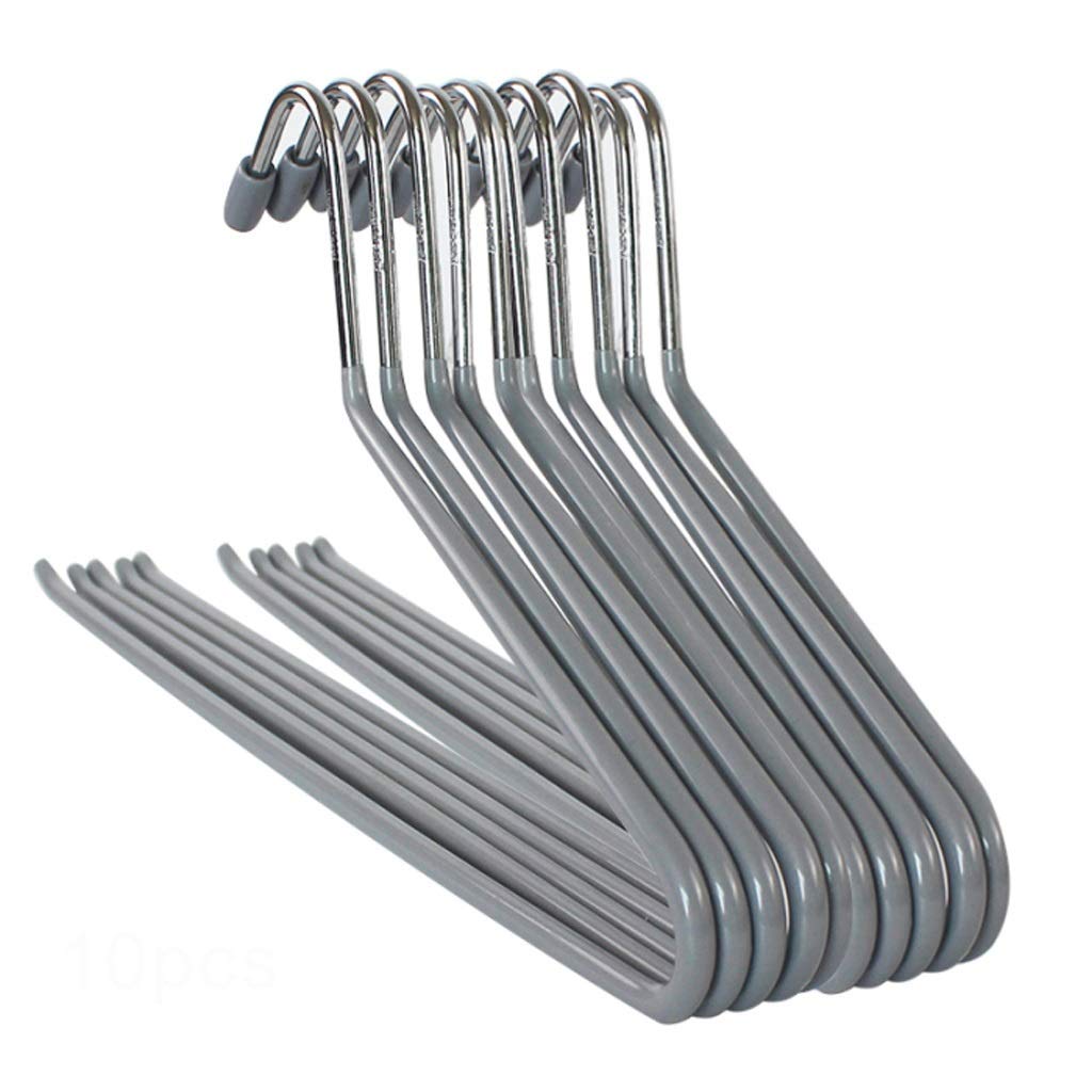 MOBYGKFY New Hot Metal Opening-end Non Slip Slacks Pant Hangers Trouser Hangers Organizers Set(Grey,20pcs)