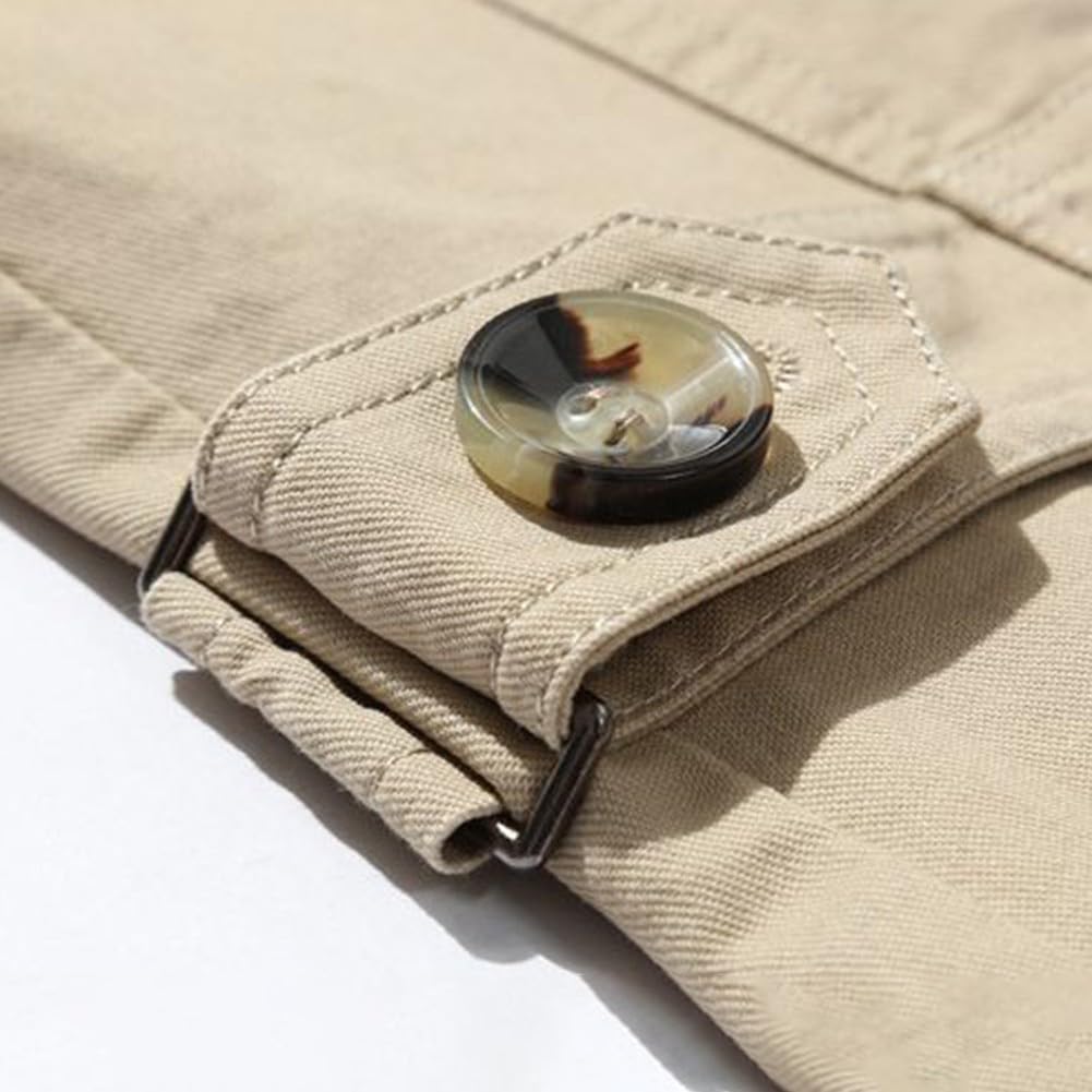 Gabardina informal con solapa para hombre, para uso diario e invierno