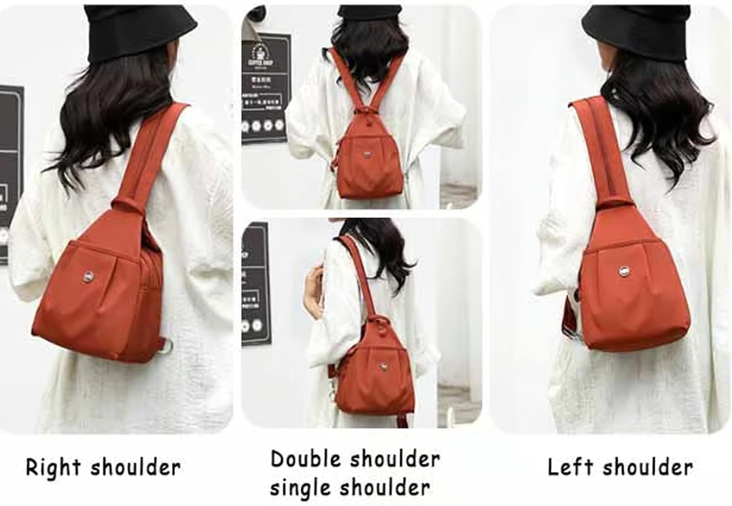 3 in 1 Anti-Theft Travel Tote Bag, Mini Multi-Use Front Chest Bag, Dual Shoulder & Crossbody Wear Backpack for Women (Purple) - Image 2