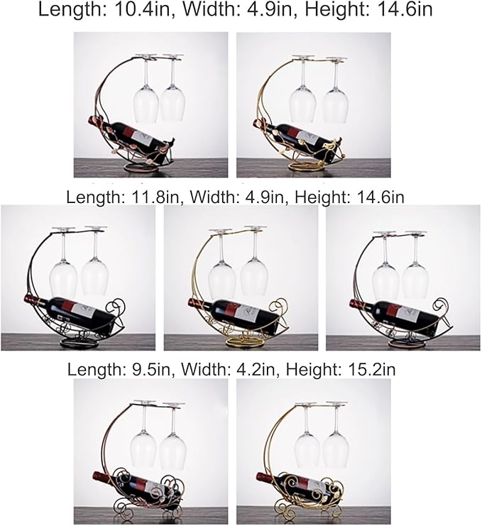 Soporte para Vino de Mesa COmepa, Organizador para 1 Botella y 2 Copas miniatura 7