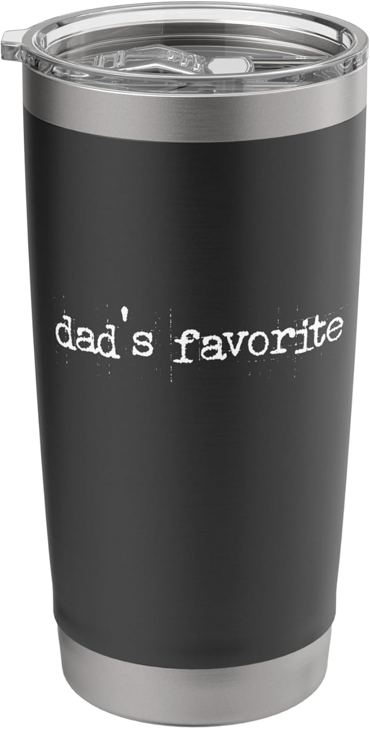 Dad's Favorite Child Funny Dad and Son Daughter Matching Stainless Steel Insulated Tumbler