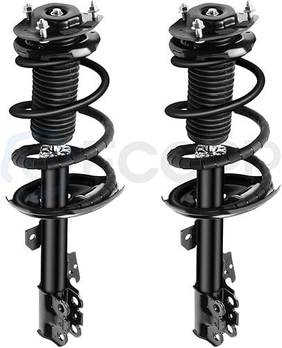 ECCPP Conjunto completo de muelles amortiguadores delanteros AWD FWD apto para 2004 2005 2006 2007 para Toyota Highlander Juego de 2