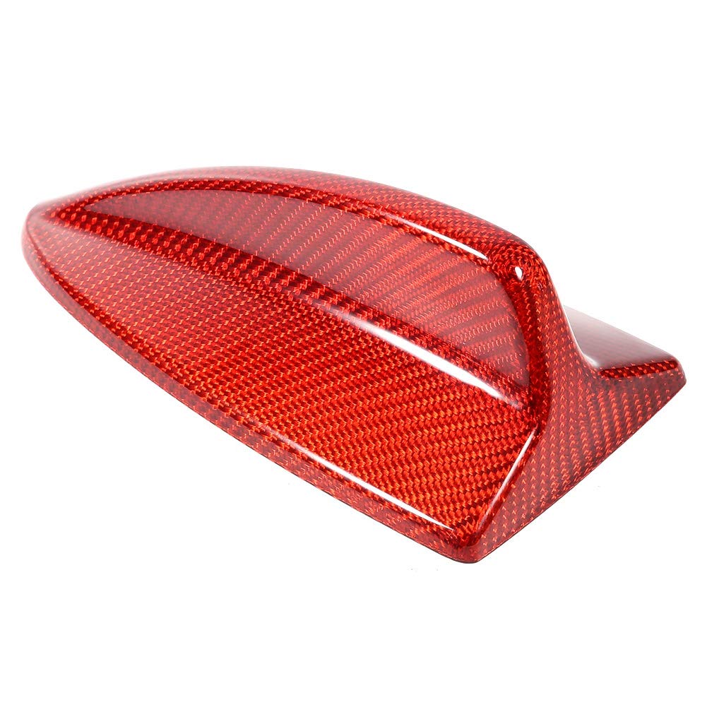 Bediffer Accesorio de Cubierta de Antena de Fibra de Carbono de Calidad para Coche E90 04-12 Rojo, Diseño Duradero para una Apariencia Mejorada, Fácil Instalación