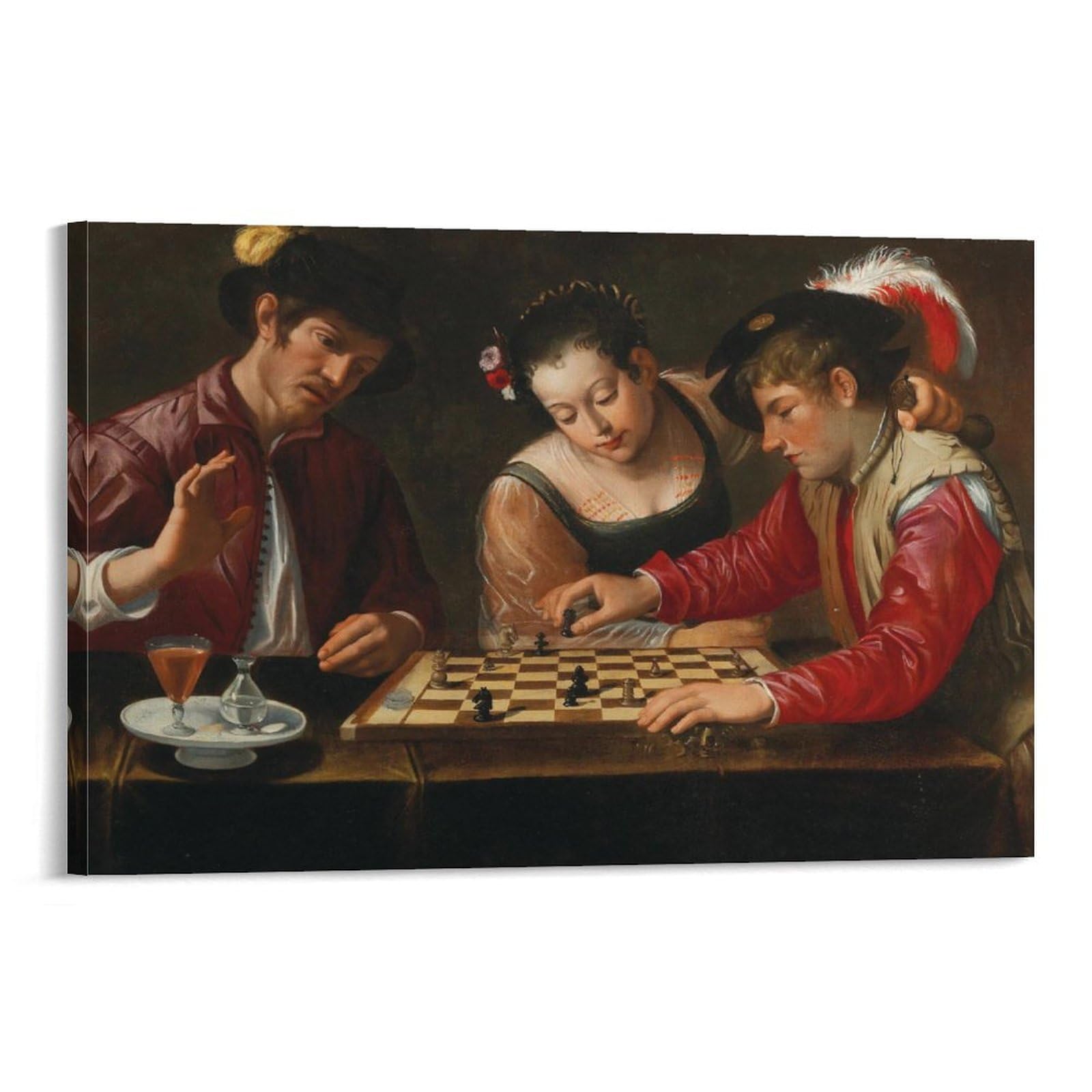 SXDMOUBK Follower of Michelangelo Merisi Art Poster; Canvas Print Poster Wall Decorative Painting; Frame; 20x30inch(50x75cm)