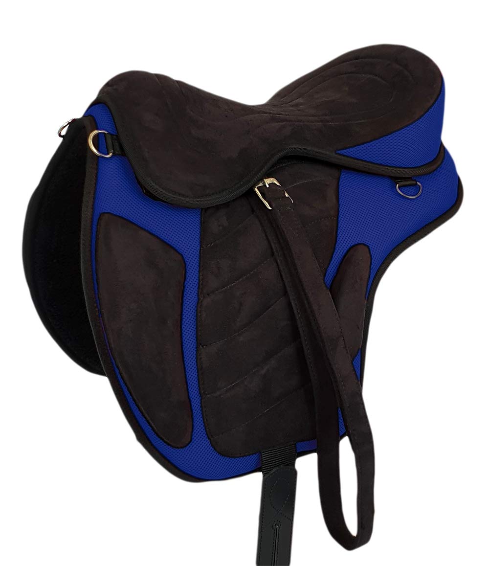 Baumloser Liberty Trail Riding siodło | czarny/niebieski + akcesoria, 43 cm