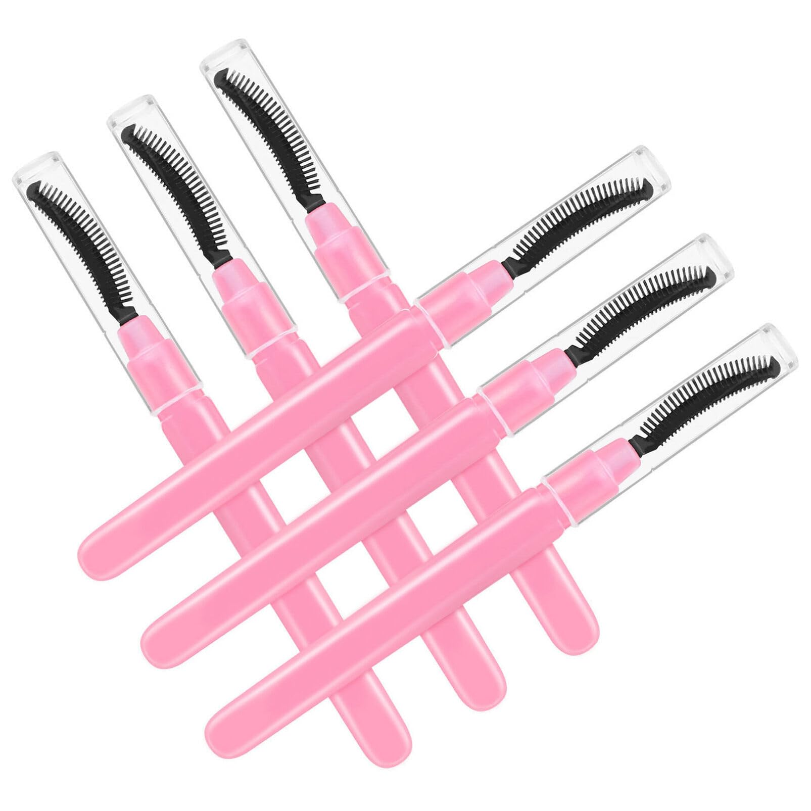 NOLITOY 6pcs Disposable Eyelash Brushes Mascara Wands Applicator Makeup for Eyelash Extensions and Eyebrows