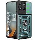 TheGiftKart Tough Armor Bumper Back Cover Case for Motorola Moto Edge 70 Fusion 5G | Kickstand & Ring Holder | 360 Degree Protection Back Cover Case (PC & TPU, Sliding Camera Cover, Green) gallery image