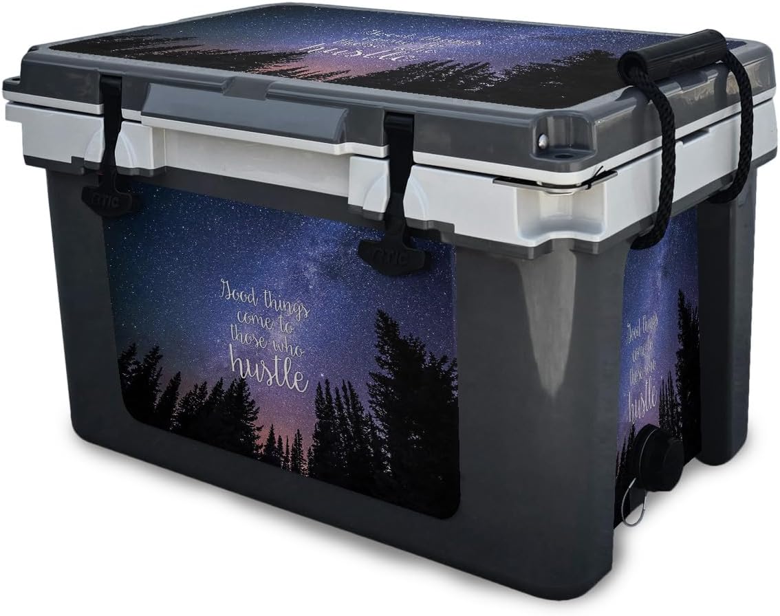 Cooler Skin Compatible with RTIC 45 QT Ultra-Tough Wheeled Cooler - Hustle - Premium 3M Vinyl Protective Wrap Decal Cover - Easy to Apply | Crafted in The USA by MightySkins