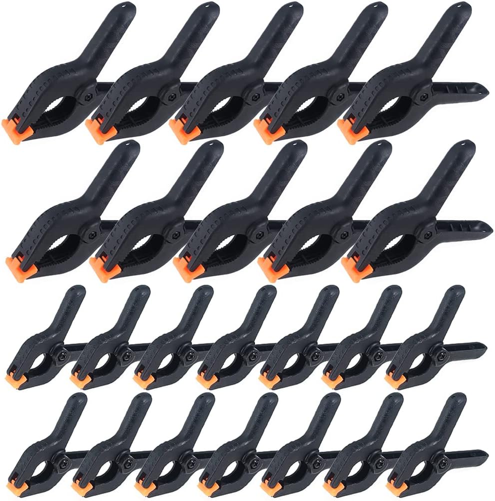 Modelcraft 9-Piece Nylon Grip Clamps Set - 3 Inch & 2 Inch Clamps For Small Woodworking & DIY Projects